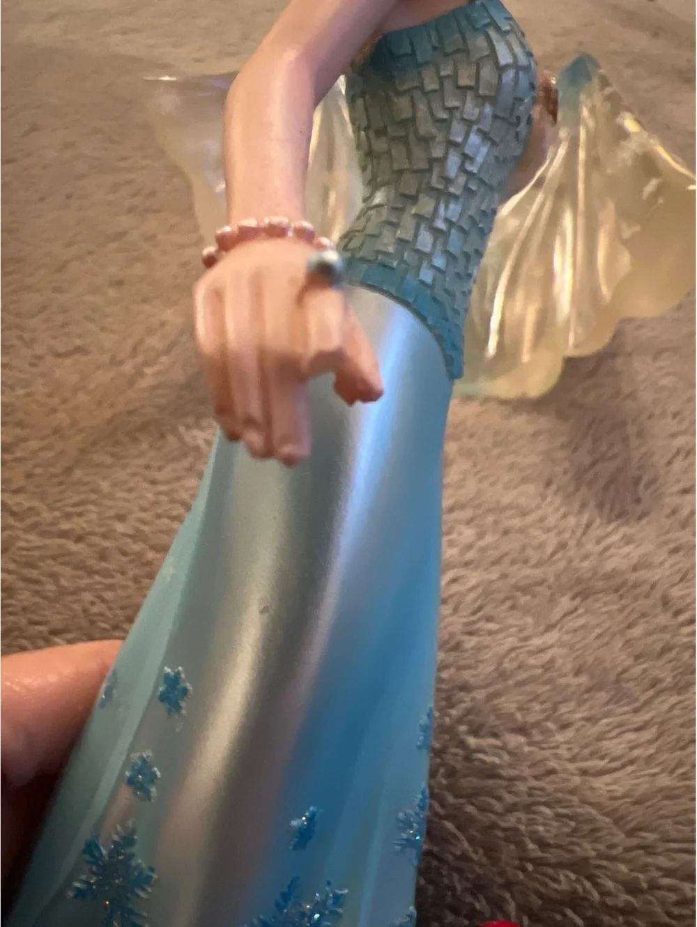 Disney Frozen Elsa Figurine with Snowflake Cape - Decorative Collectible